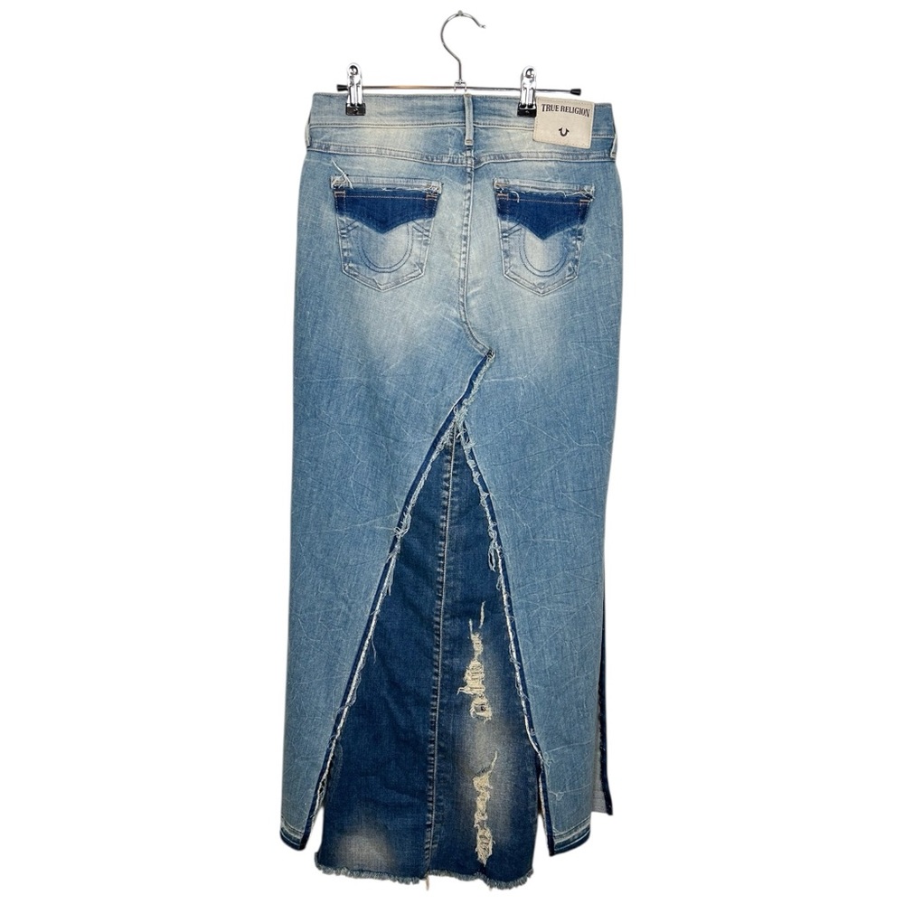 True Religion Distressed Pieced Patchwork Denim M… - image 4